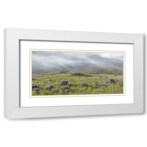 Misty Valley I White Modern Wood Framed Art Print with Double Matting by Murdock, Ramona