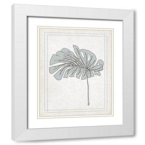 Tropical Monstera IV White Modern Wood Framed Art Print with Double Matting by Murdock, Ramona