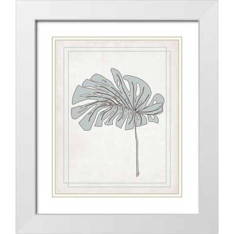 Tropical Monstera IV White Modern Wood Framed Art Print with Double Matting by Murdock, Ramona