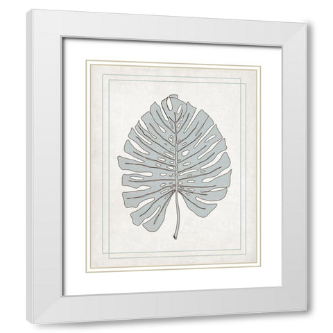 Tropical Monstera III White Modern Wood Framed Art Print with Double Matting by Murdock, Ramona