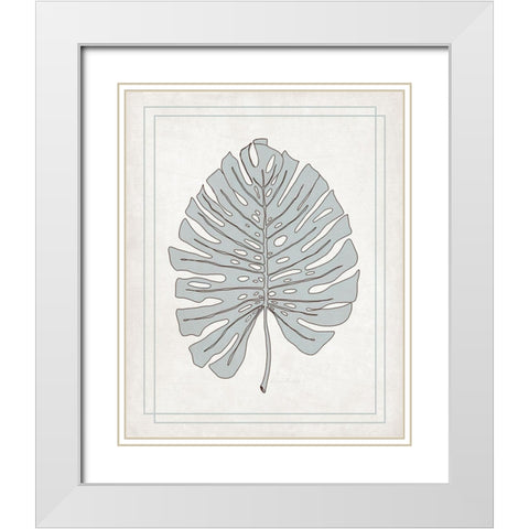 Tropical Monstera III White Modern Wood Framed Art Print with Double Matting by Murdock, Ramona