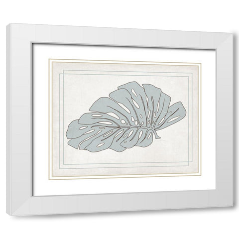 Tropical Monstera I White Modern Wood Framed Art Print with Double Matting by Murdock, Ramona