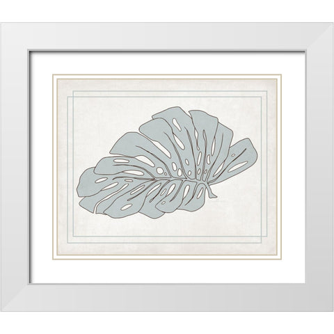 Tropical Monstera I White Modern Wood Framed Art Print with Double Matting by Murdock, Ramona