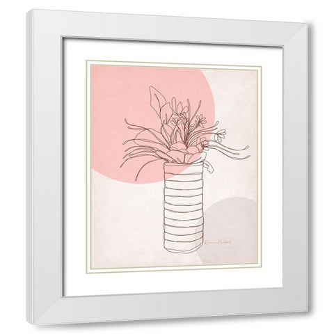 Spotlight on Vase I White Modern Wood Framed Art Print with Double Matting by Murdock, Ramona