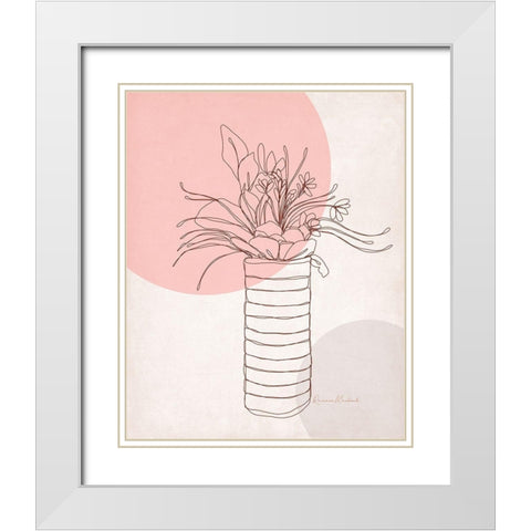 Spotlight on Vase I White Modern Wood Framed Art Print with Double Matting by Murdock, Ramona