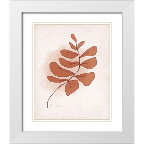 Abstract Twig II White Modern Wood Framed Art Print with Double Matting by Murdock, Ramona