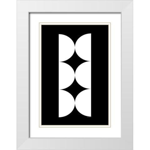 Geometric Joy White Modern Wood Framed Art Print with Double Matting by Murdock, Ramona