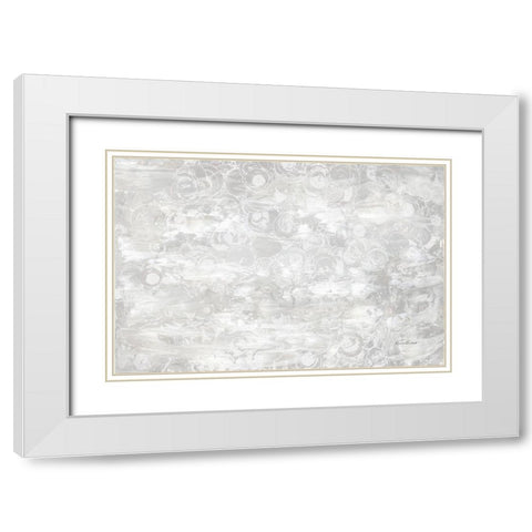 Frosty Abstract II White Modern Wood Framed Art Print with Double Matting by Murdock, Ramona