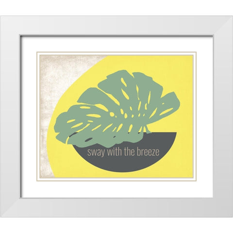 Sway with The Breeze White Modern Wood Framed Art Print with Double Matting by Murdock, Ramona