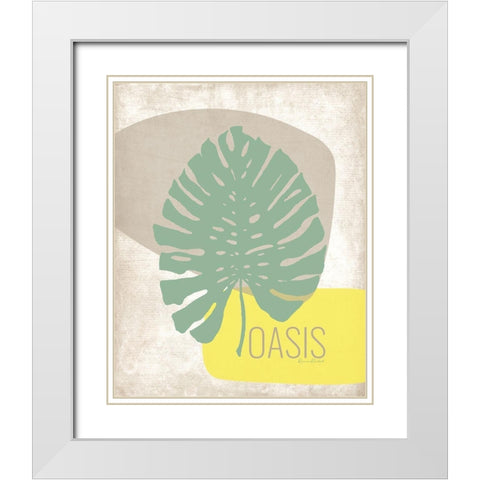 Oasis White Modern Wood Framed Art Print with Double Matting by Murdock, Ramona