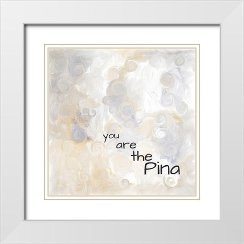 Colada White Modern Wood Framed Art Print with Double Matting by Murdock, Ramona