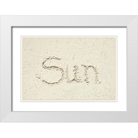 Sun White Modern Wood Framed Art Print with Double Matting by Murdock, Ramona