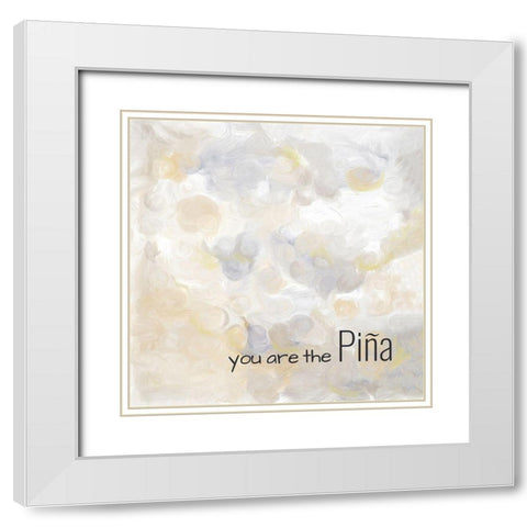 Pina White Modern Wood Framed Art Print with Double Matting by Murdock, Ramona