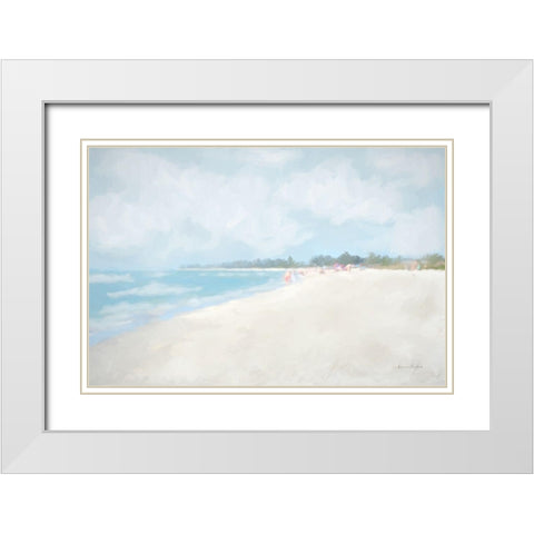 Beach Playday White Modern Wood Framed Art Print with Double Matting by Murdock, Ramona