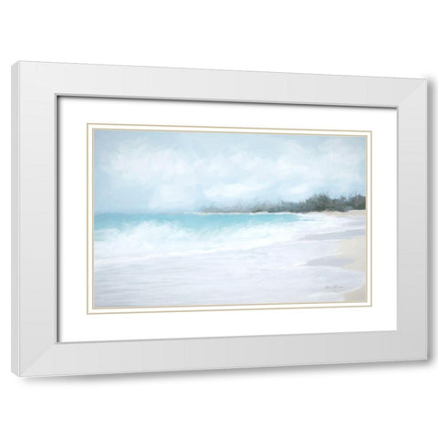 Windy Harbor White Modern Wood Framed Art Print with Double Matting by Murdock, Ramona