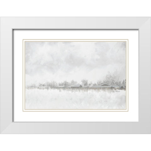 Vintage Farmstead No. 3 White Modern Wood Framed Art Print with Double Matting by Murdock, Ramona