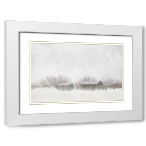 Vintage Farmstead No. 1 White Modern Wood Framed Art Print with Double Matting by Murdock, Ramona