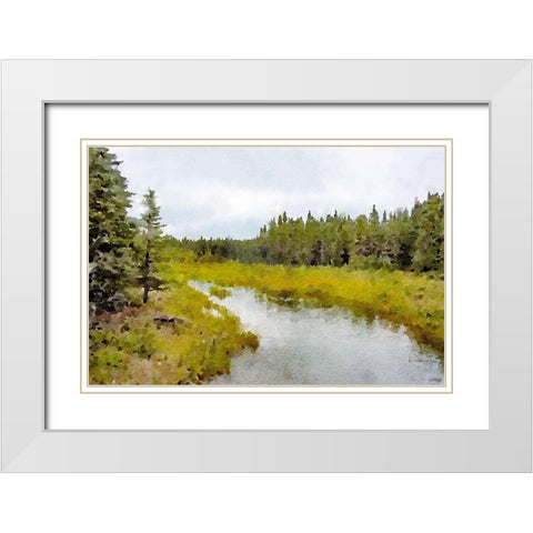 Mountain Paradise No. 4 White Modern Wood Framed Art Print with Double Matting by Murdock, Ramona