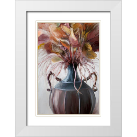 Autumn Bouquet I White Modern Wood Framed Art Print with Double Matting by Murdock, Ramona