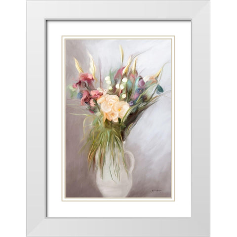 Ode to Autumn White Modern Wood Framed Art Print with Double Matting by Murdock, Ramona