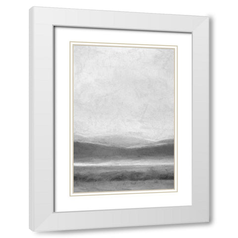 Distant Hills White Modern Wood Framed Art Print with Double Matting by Murdock, Ramona