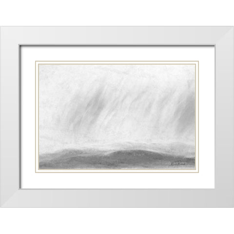 Distant Storm White Modern Wood Framed Art Print with Double Matting by Murdock, Ramona