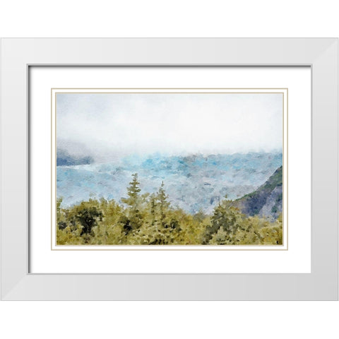 Glacier Harbor No. 3 White Modern Wood Framed Art Print with Double Matting by Murdock, Ramona