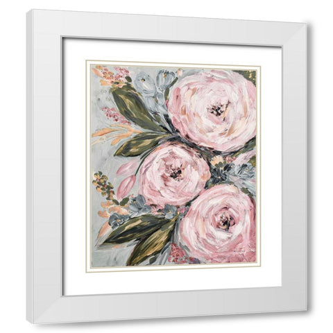 Garden Glories No. 1 White Modern Wood Framed Art Print with Double Matting by Murdock, Ramona