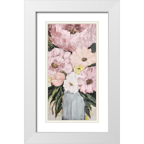 Garden Glories No. 4 White Modern Wood Framed Art Print with Double Matting by Murdock, Ramona