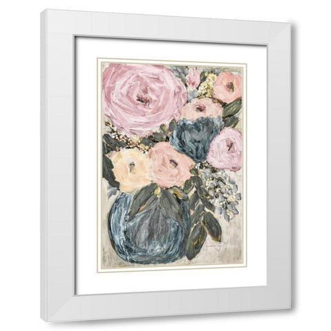 Garden Glories No. 7 White Modern Wood Framed Art Print with Double Matting by Murdock, Ramona
