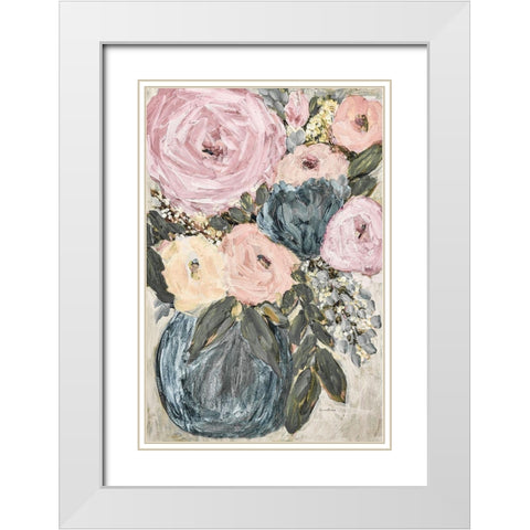 Garden Glories No. 7 White Modern Wood Framed Art Print with Double Matting by Murdock, Ramona