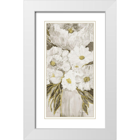 Golden Age Floral VI White Modern Wood Framed Art Print with Double Matting by Murdock, Ramona