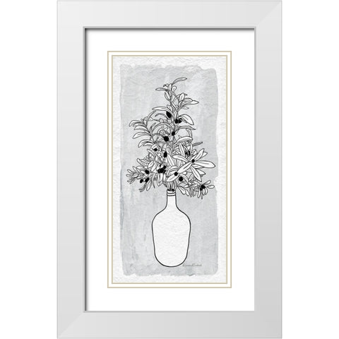 Olive Branch Vase White Modern Wood Framed Art Print with Double Matting by Murdock, Ramona