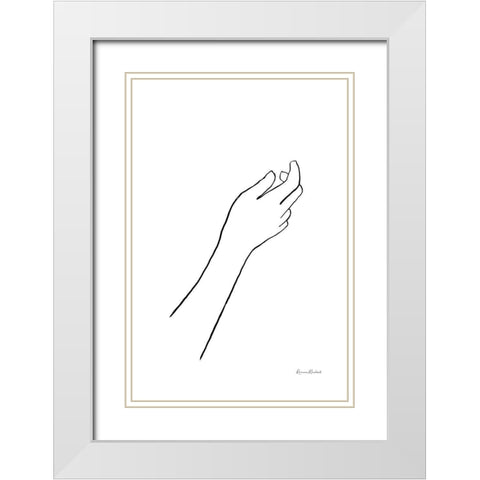 Reaching for Grace White Modern Wood Framed Art Print with Double Matting by Murdock, Ramona