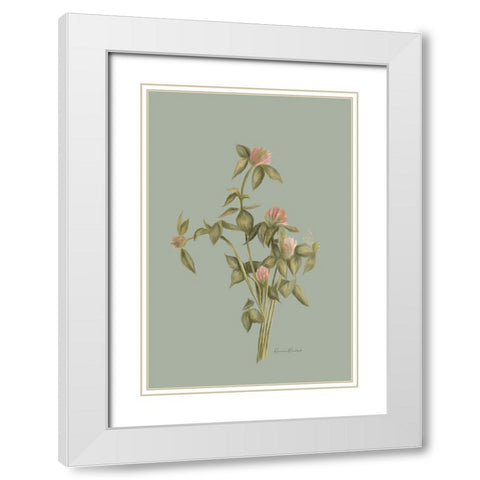 Wild Clover White Modern Wood Framed Art Print with Double Matting by Murdock, Ramona