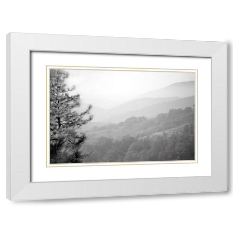 Hazy Valley White Modern Wood Framed Art Print with Double Matting by Murdock, Ramona