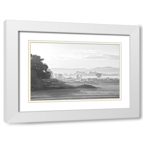 Valley Morning Mist White Modern Wood Framed Art Print with Double Matting by Murdock, Ramona