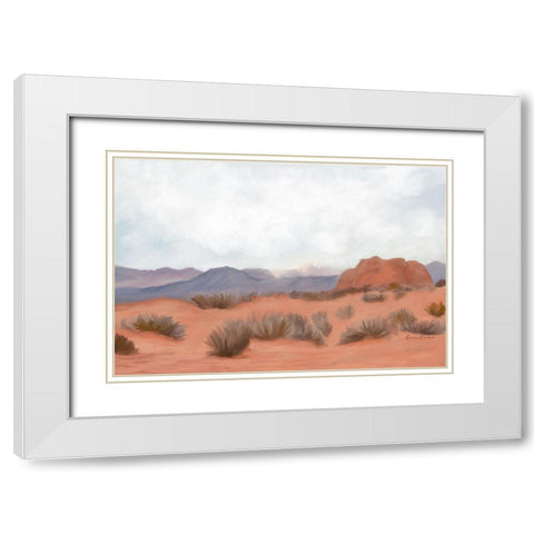 Red Rock No. 2 White Modern Wood Framed Art Print with Double Matting by Murdock, Ramona