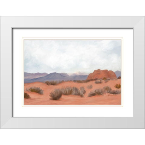 Red Rock No. 2 White Modern Wood Framed Art Print with Double Matting by Murdock, Ramona