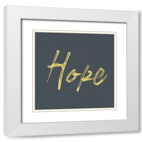 Hope White Modern Wood Framed Art Print with Double Matting by Murdock, Ramona