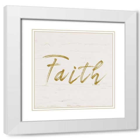 Faith   White Modern Wood Framed Art Print with Double Matting by Murdock, Ramona