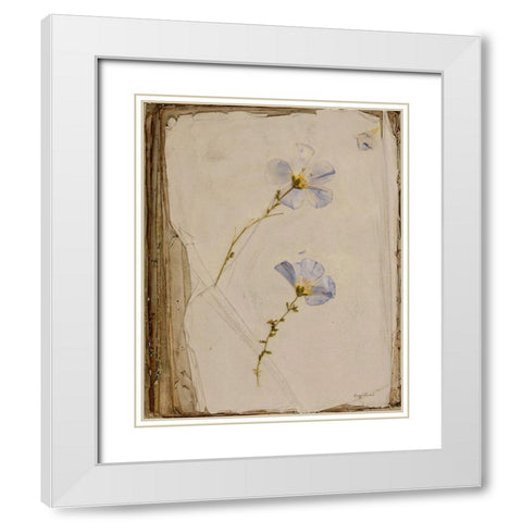 Pressed in a Book White Modern Wood Framed Art Print with Double Matting by Murdock, Ramona