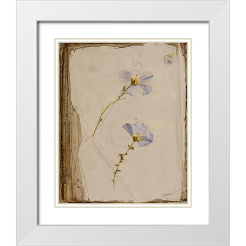 Pressed in a Book White Modern Wood Framed Art Print with Double Matting by Murdock, Ramona