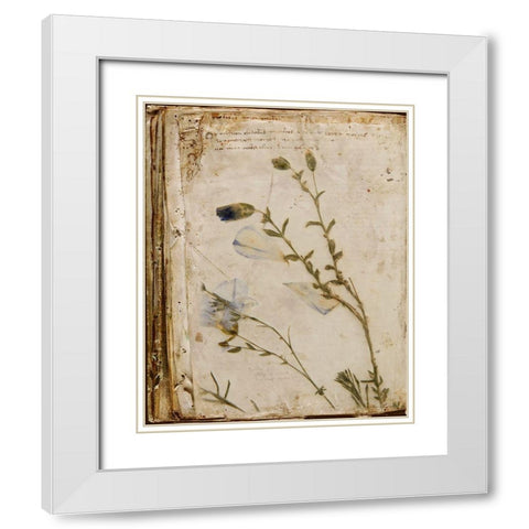 Pressed Flowers White Modern Wood Framed Art Print with Double Matting by Murdock, Ramona