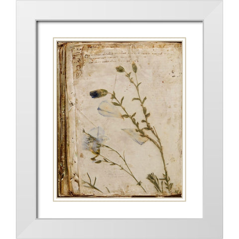 Pressed Flowers White Modern Wood Framed Art Print with Double Matting by Murdock, Ramona