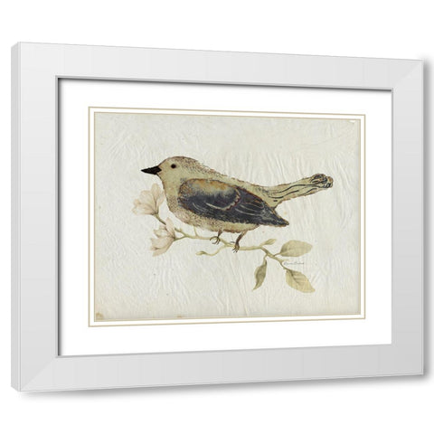 Bird Study No. 2 White Modern Wood Framed Art Print with Double Matting by Murdock, Ramona