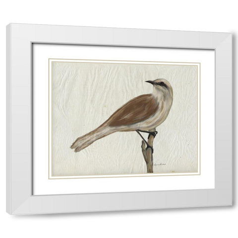 Mockingbird Medley IV White Modern Wood Framed Art Print with Double Matting by Murdock, Ramona