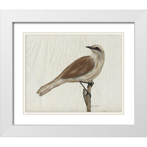 Mockingbird Medley IV White Modern Wood Framed Art Print with Double Matting by Murdock, Ramona