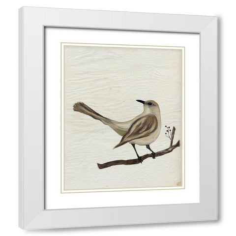 Mockingbird Medley V White Modern Wood Framed Art Print with Double Matting by Murdock, Ramona