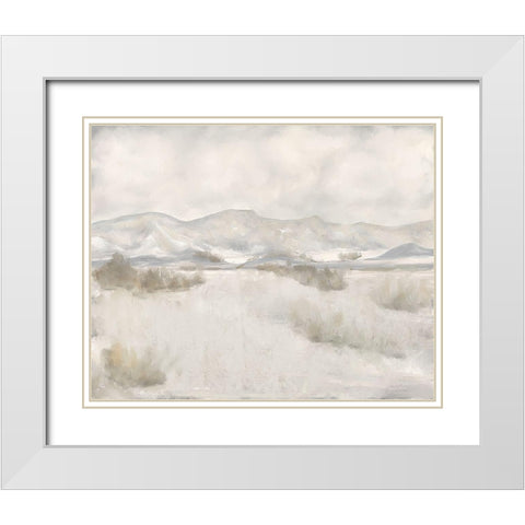 Sand and Sage White Modern Wood Framed Art Print with Double Matting by Murdock, Ramona